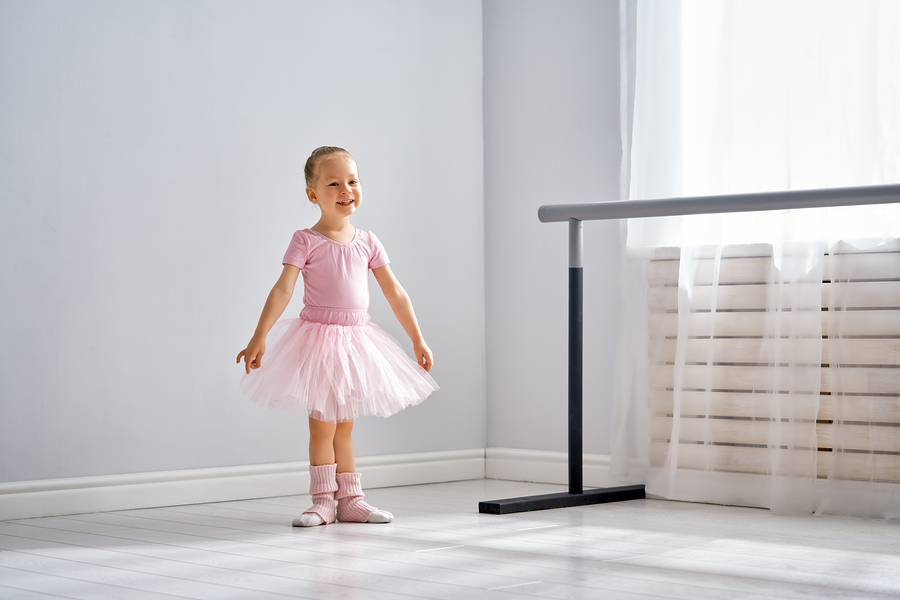 Happy toddler ballet lesson